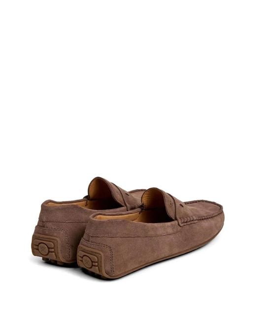 Hackett Brown Driver Saddle Loafers for men