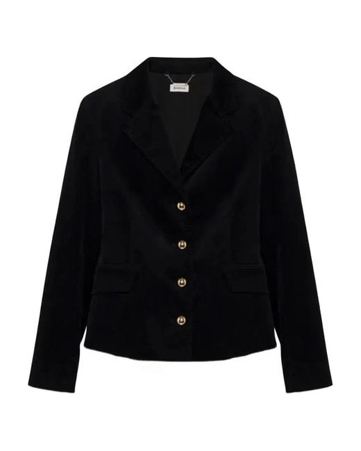 Jonathan Simkhai Black Velvet Button Blazer