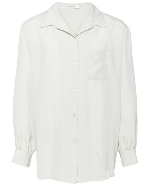 The Row White Kitona Silk Shirt for men