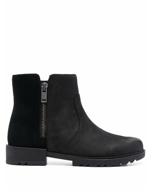 Sorel Black Emelie Chelsea Boots