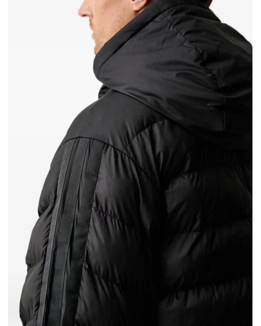 Adidas Black Logo-Print Padded Jacket for men
