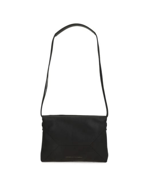 Brunello Cucinelli White Leather Shoulder Bag