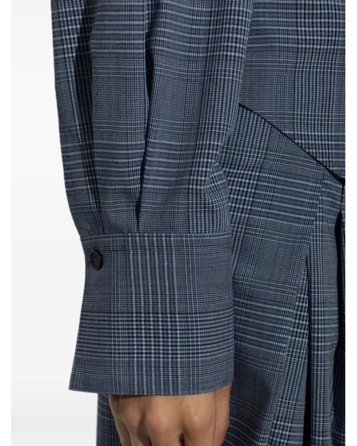 IRO Blue Check-Pattern Lidja Shirt