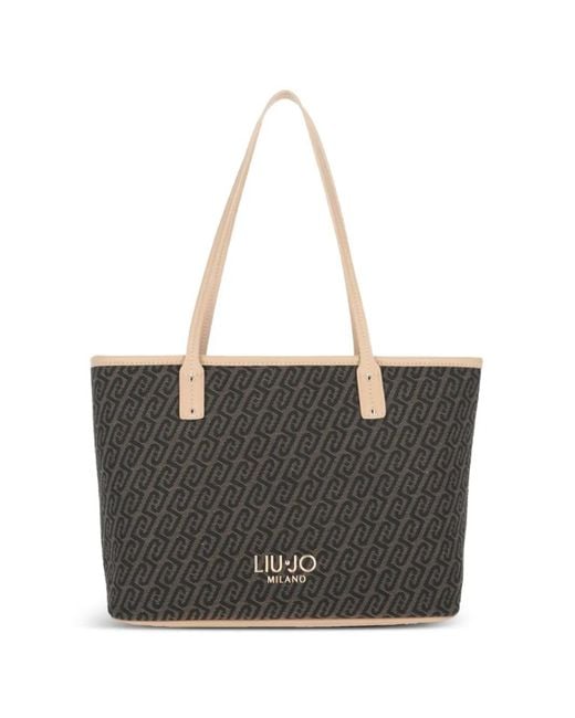 Liu Jo Black Medium Jacquard Shoulder Bag