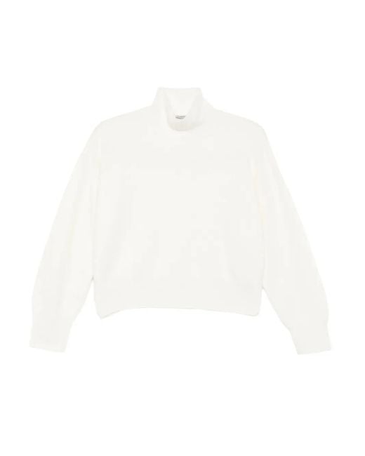 Mrz White High-Neck Sweater