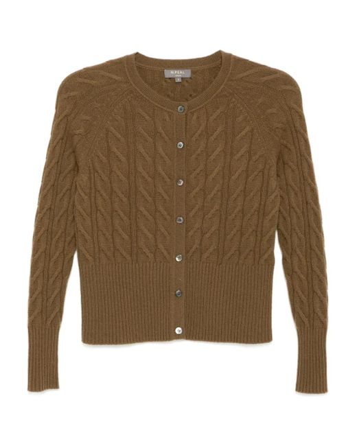 N.Peal Cashmere Green Myla Cardigan