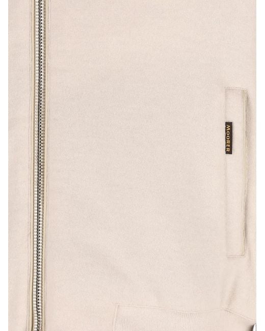 Moorer Natural Drawstring Hooded Jacket for men