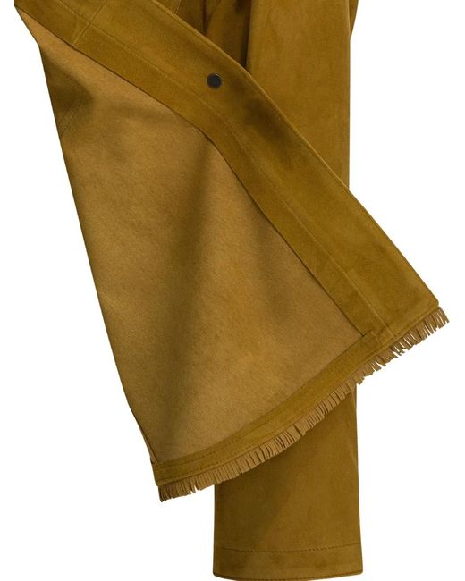 FURLING BY GIANI Green Fringed Suede Jacket