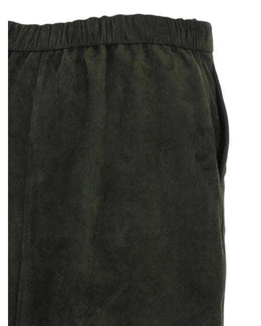 Max Mara Green Suede Midi Skirt