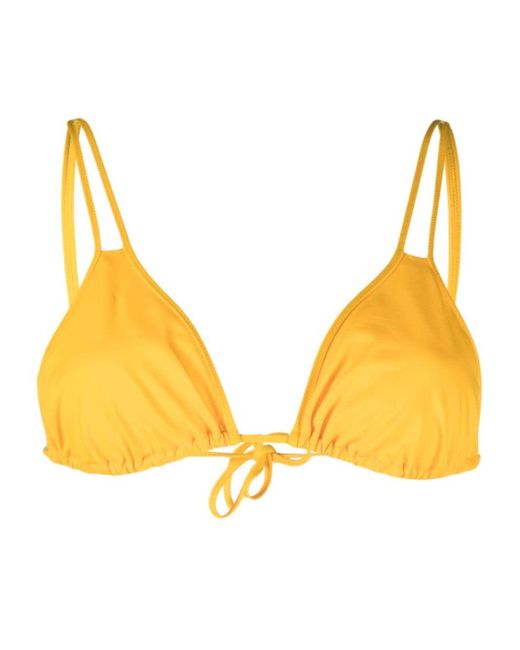 Eres Yellow Ficus Small Triangle Bikini Top