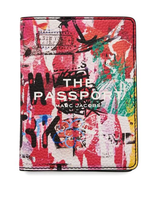 Custodia Passaporto The Fraffiti di Marc Jacobs in Red