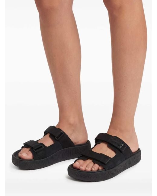 Veja Black Arpoador Double-Strap Suede Sandals