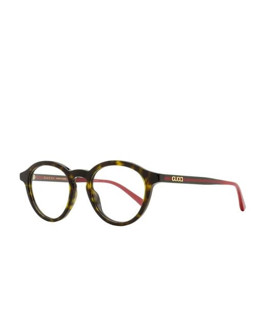 Gucci Brown Round-Frame Glasses for men