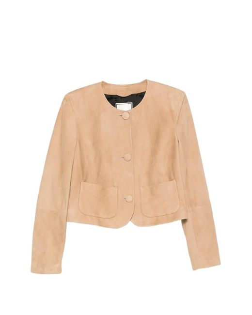 Tagliatore Natural Betta Button-Up Cropped Jacket