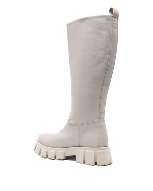 Marc O' Polo White 50Mm Leather Boots