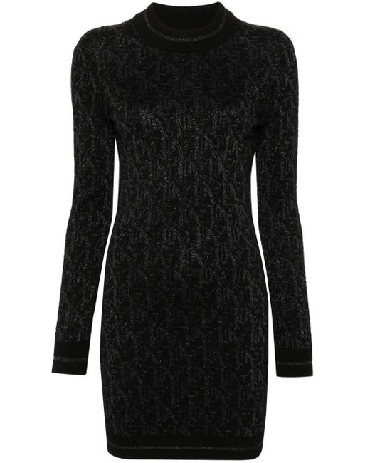 Palm Angels Black Logo Mini Dress