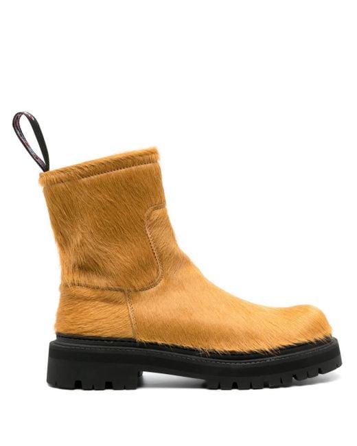 CAMPERLAB Brown Eki Calf-Hair Ankle Boots