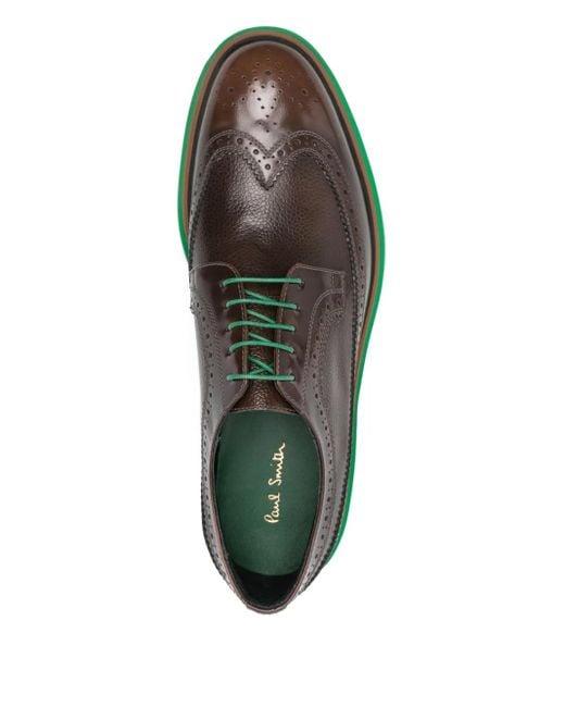 Paul Smith Brown Leather Brogue Derby Shoes for men