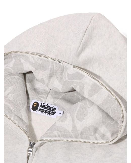 A Bathing Ape White One Point Full-Zip Hoodie for men