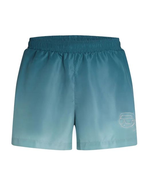 Karl Lagerfeld Blue Ikonik Karl Swim Shirts for men