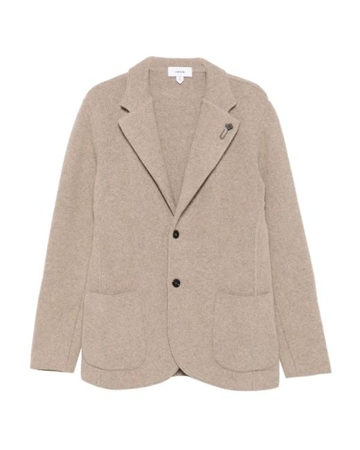 メンズ Lardini パッチポケット ジャケット Natural