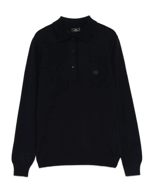 Sudadera con cuello de polo Etro de color Blue