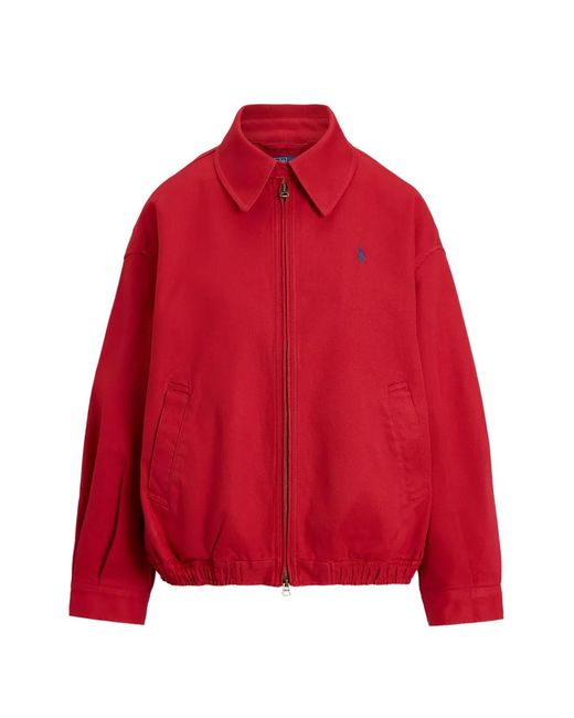 Polo Ralph Lauren レディース レッド ジップアップ ジャケット【公式