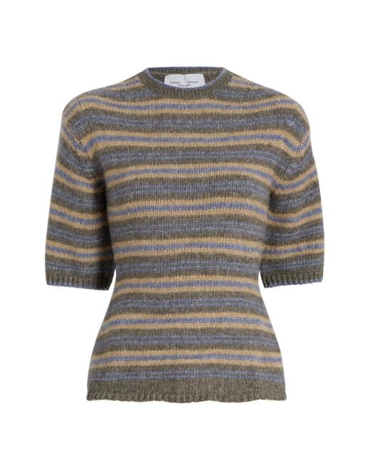 Proenza Schouler Gray Pull Dana En Tricot Rayé