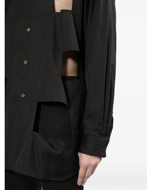 Comme des Garçons Black Cut-Out Shirt for men