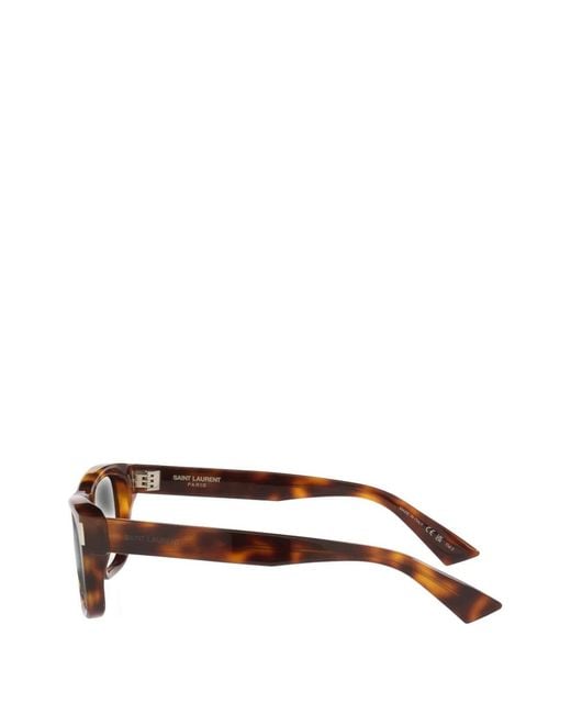 Saint Laurent Gray Sl83 Rectangle-Frame Sunglasses