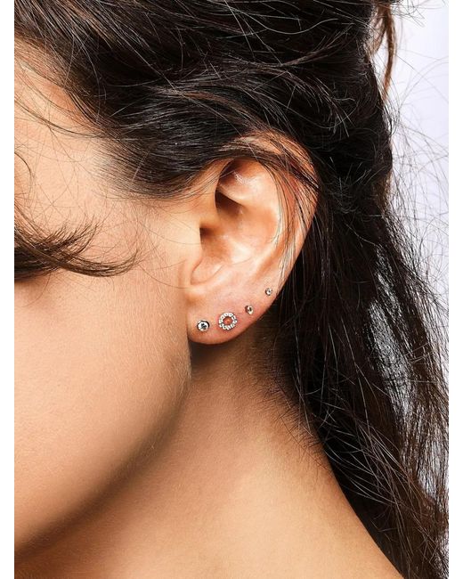 Lark & Berry Metallic 14Kt Modernist Diamond Earring
