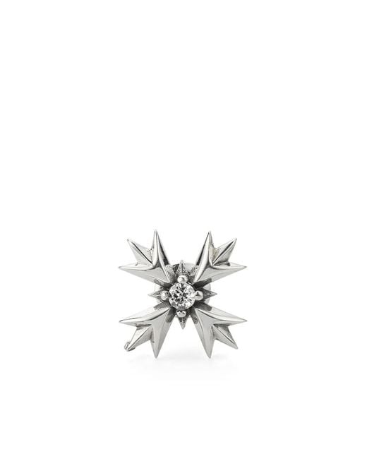 Emanuele Bicocchi White Crest Crystal-Embellished Earring