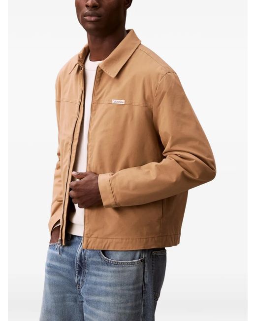 Calvin Klein Natural Veste Zippée À Patch Logo for men