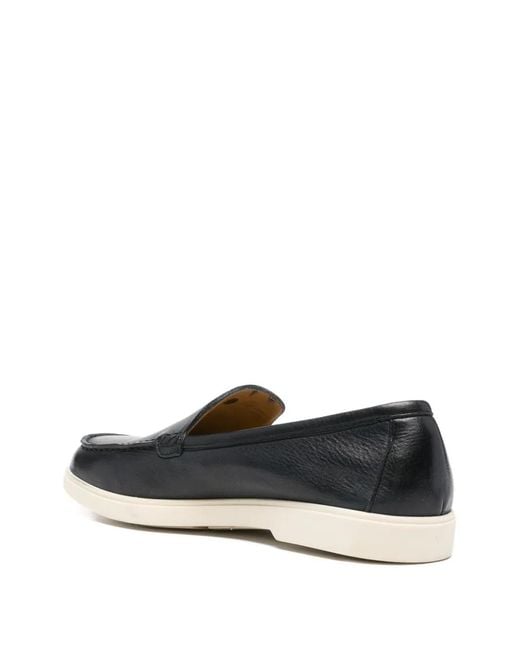 Calpierre White Mocassins En Cuir Grainé for men
