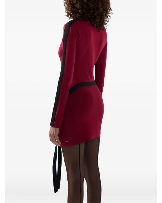 Gcds Red Button Trim Dress