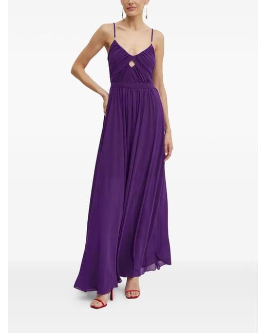 Morgan Purple Cut-Out Detail Maxi Dress