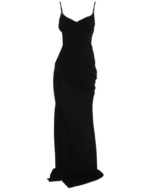 Mugler Black Illusion Cut-Out Gown