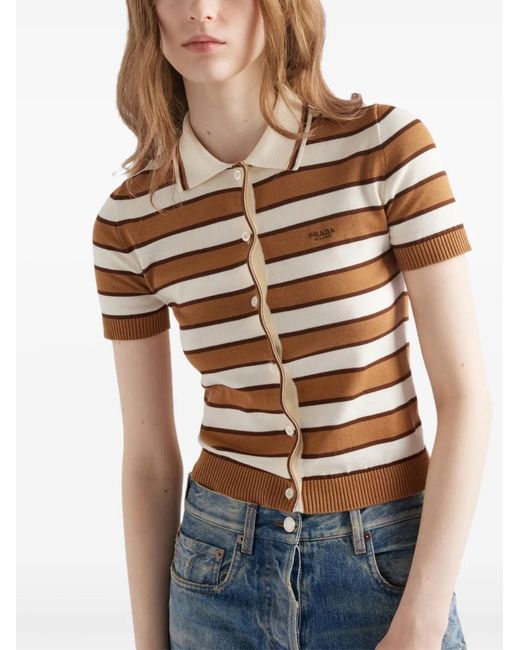 Prada Brown Knitted Top