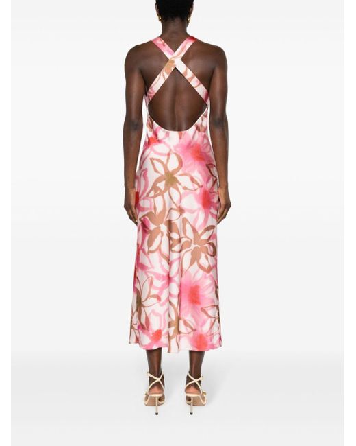 Claudie Pierlot Maxi-jurk Met Bloemenprint in het Pink