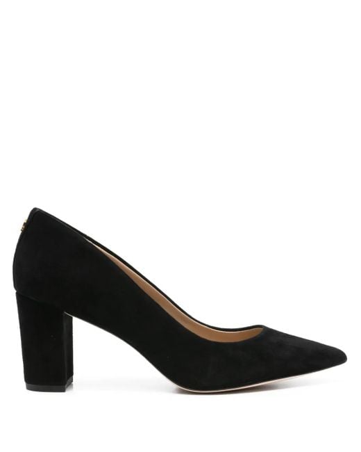Ralph Lauren Lanette ポインテッドトゥ スエードパンプス 70mm Black