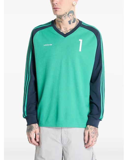 Adidas Top Met Colourblocking in het Green voor heren