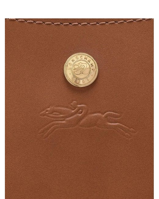 Longchamp Brown Small Épure Logo-Embossed Shoulder Bag