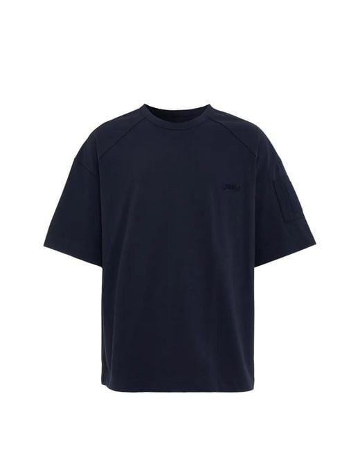 Juun.J Blue T-Shirt À Logo Brodé Et Écusson for men
