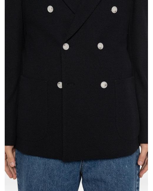 Boss Black Double-Breasted Cotton Blazer for men
