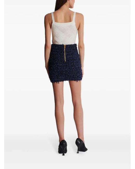 Balmain Tweed Mini-Rok in het Blue