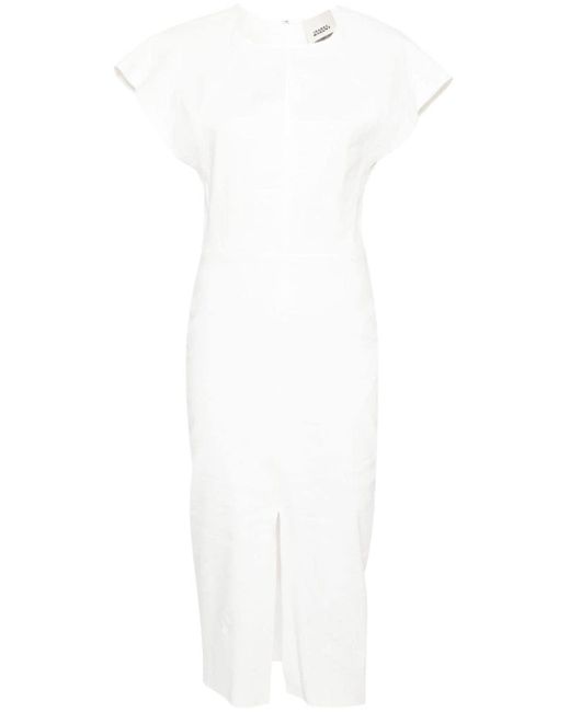 Robe Mirna mi-longue Isabel Marant en coloris White