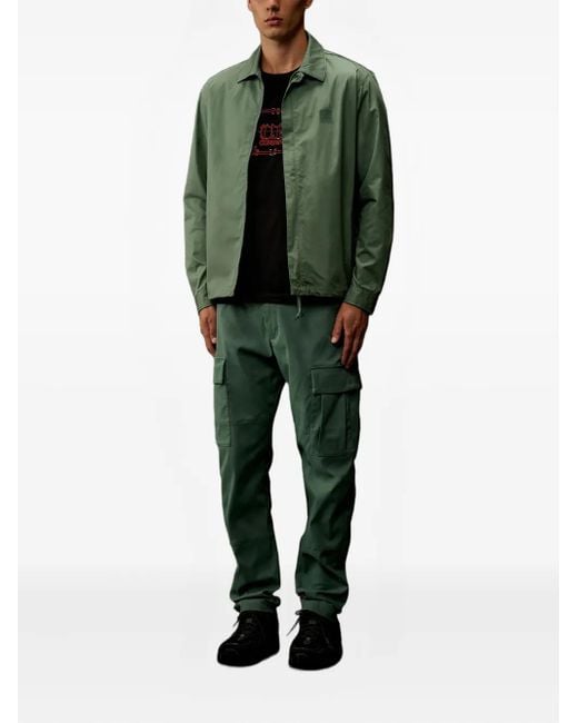 C P Company Green Cargo-Pocket Trousers for men