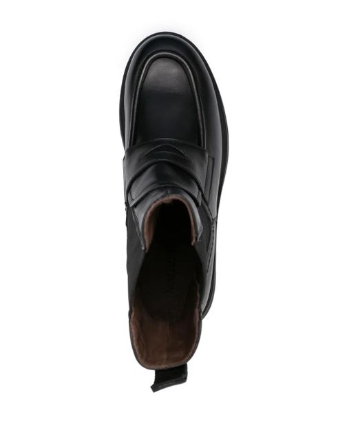 Nero Giardini Black Calf-Length Leather Boots