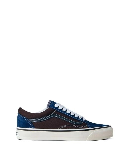 Vans Blue Old Skool Contrast-Stitching Sneakers