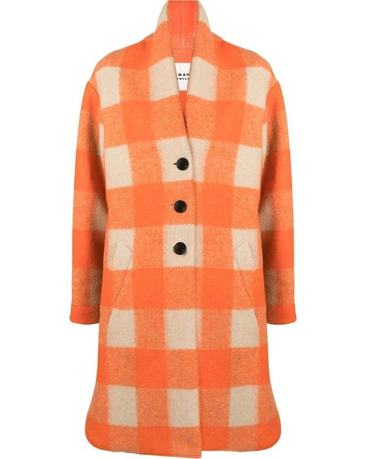 Isabel Marant Orange Mini Front Button Closure Jacket